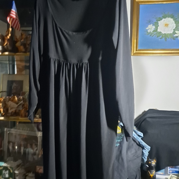 Norma Kamali BLACK DRESSLONG SLEEVE - Picture 6 of 8